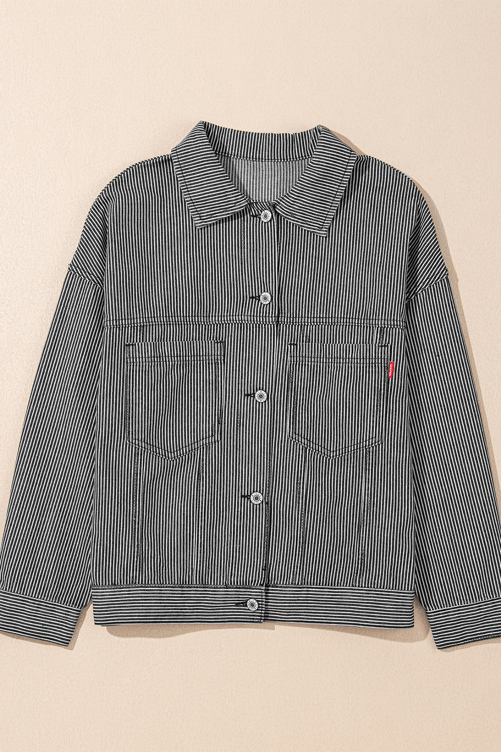 Wild Wind Washed Oversized Pocketed Denim Jacket