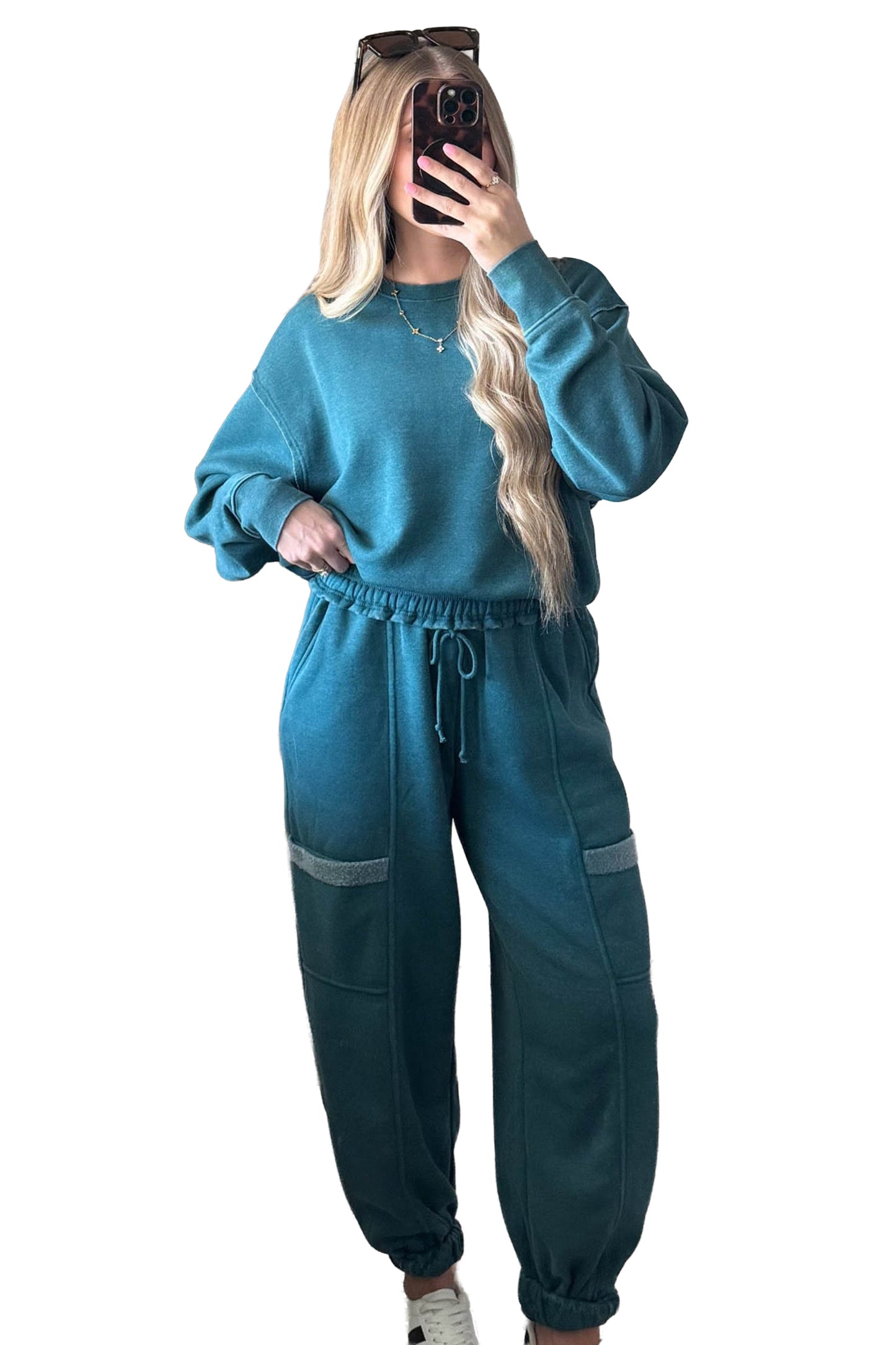 Skobeloff Solid Colorblock Jogger Pants Set