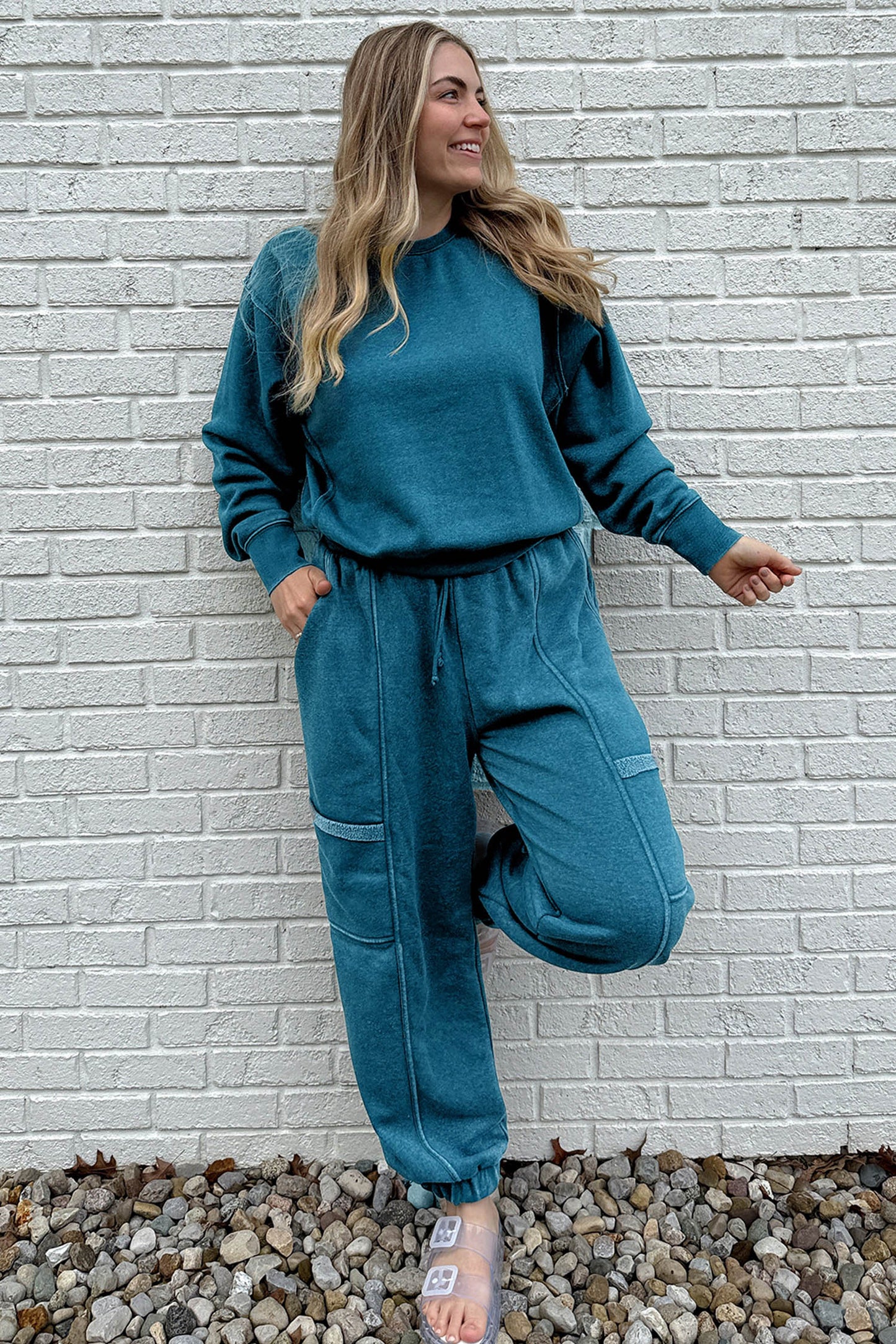 Skobeloff Solid Colorblock Jogger Pants Set