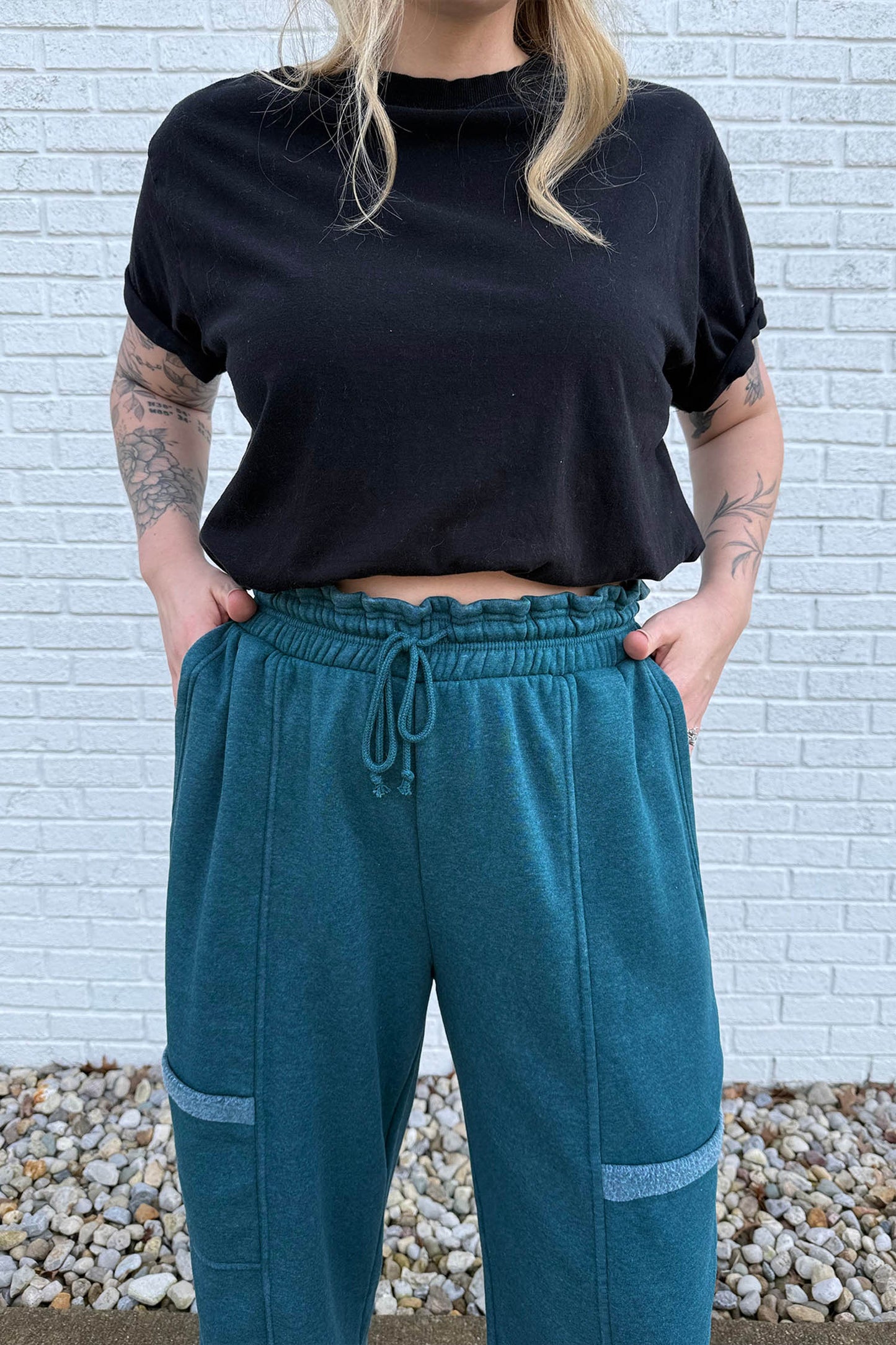 Skobeloff Solid Colorblock Jogger Pants Set