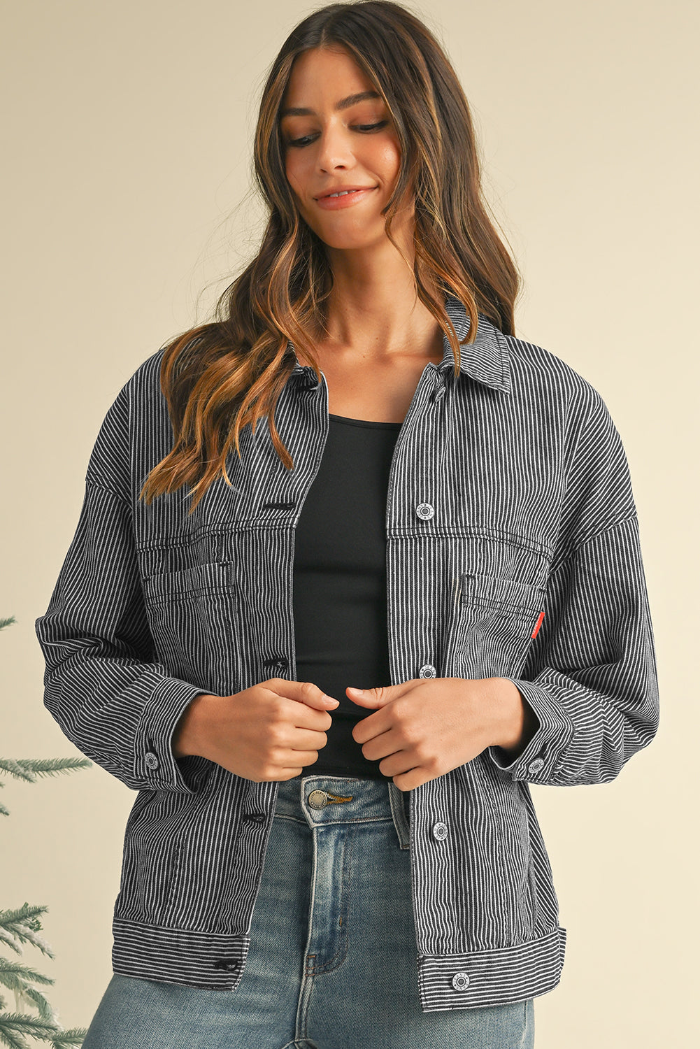 Wild Wind Washed Oversized Pocketed Denim Jacket