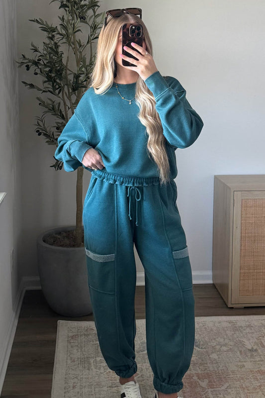Skobeloff Solid Colorblock Jogger Pants Set