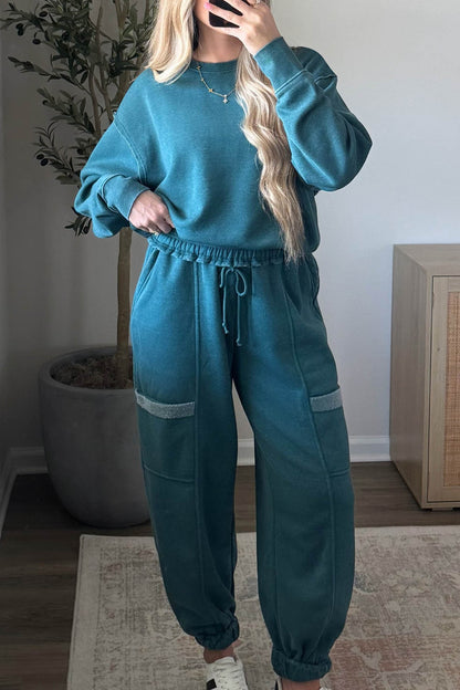 Skobeloff Solid Colorblock Jogger Pants Set