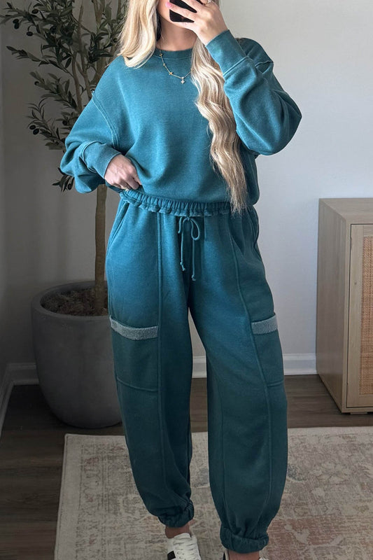 Skobeloff Solid Colorblock Jogger Pants Set