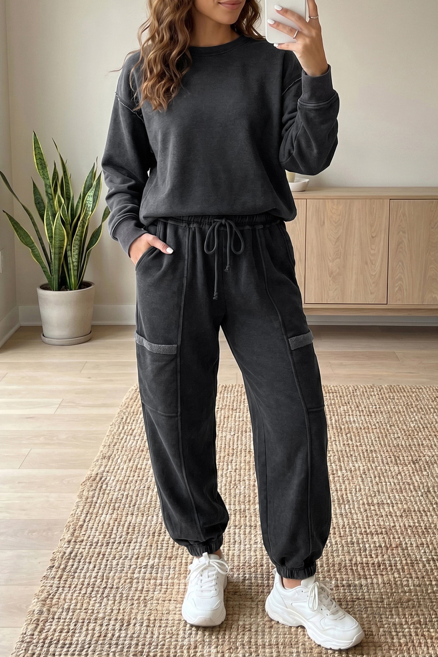 Skobeloff Solid Colorblock Jogger Pants Set