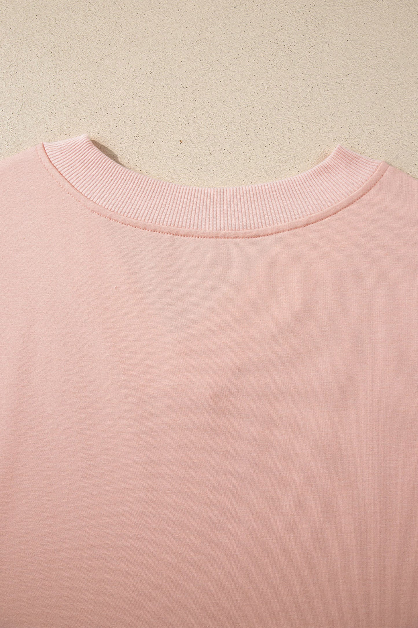 Bonbon Solid Color V Neck Tee Drawstring Pant Set