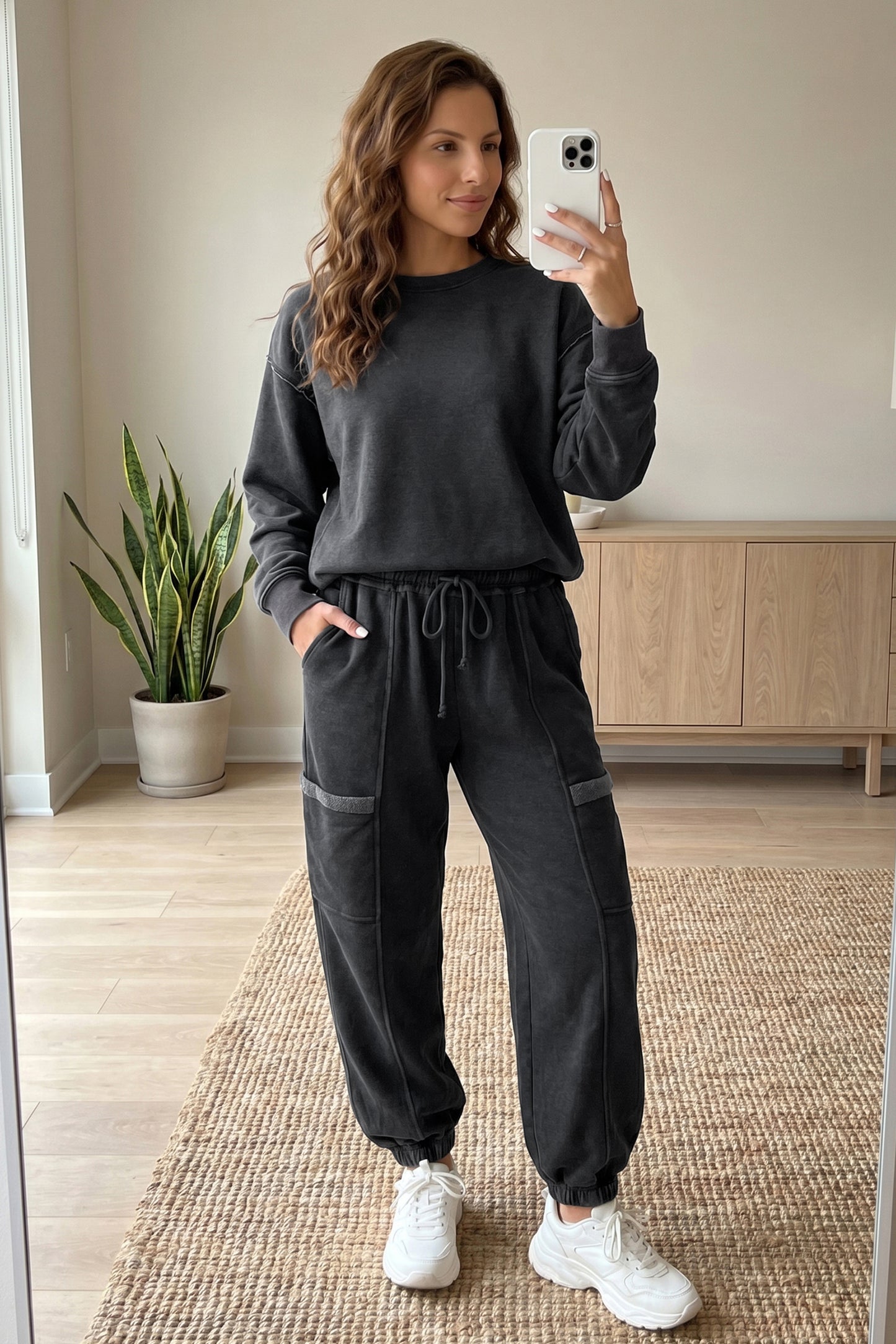 Skobeloff Solid Colorblock Jogger Pants Set