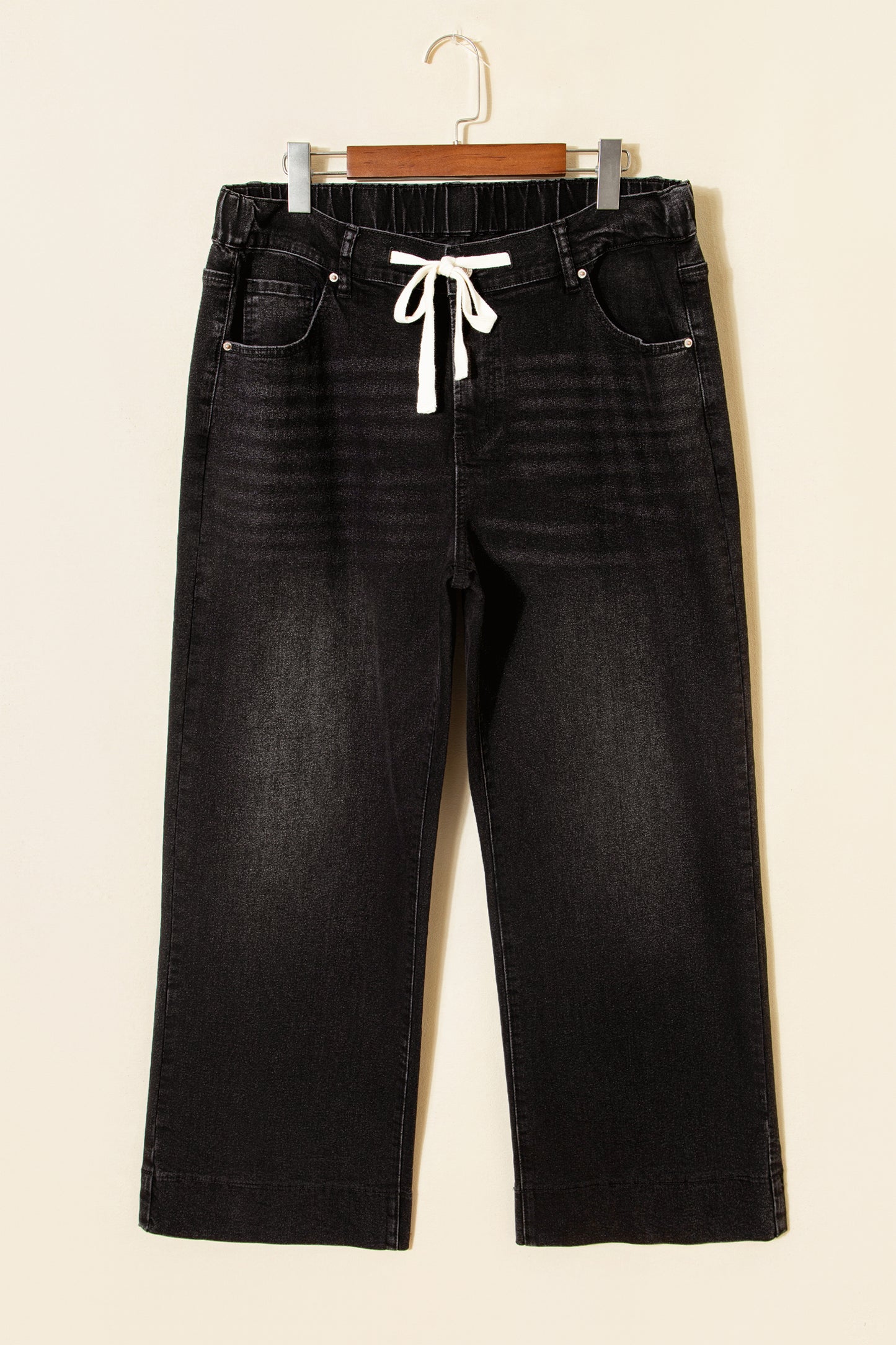 Iceland Blue Acid Wash Contrast Lace-up Plus Size Jeans
