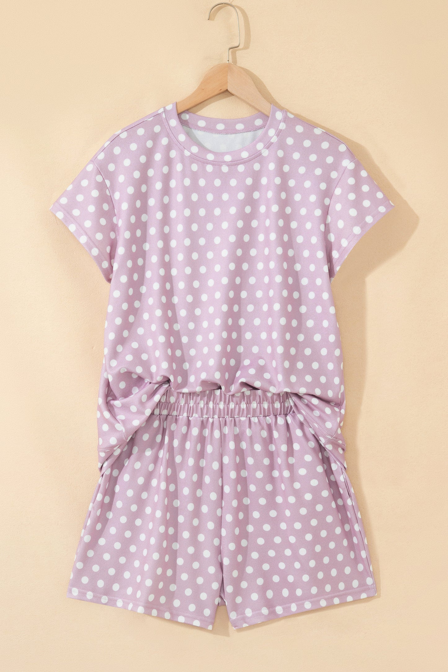 Green Polka Dot Print Short Set