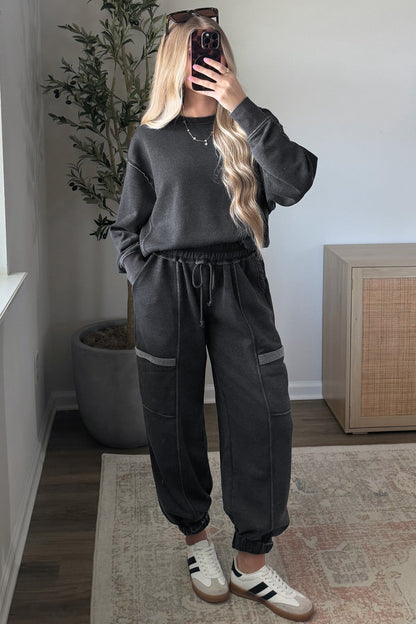 Skobeloff Solid Colorblock Jogger Pants Set